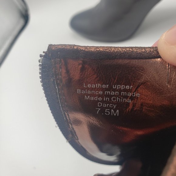 Alfani Darcy Leather Brown & Bronze Heels Ankle Bootie Women's Size 7.5 M/ S4 - Picture 8 of 8